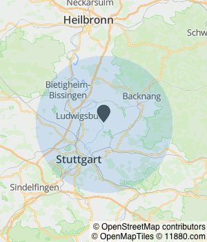 Kartendarstellung des Servicegebiets von Gartenbau Z.M.