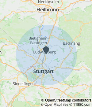 Kartendarstellung des Servicegebiets von HH Hausmeisterservice