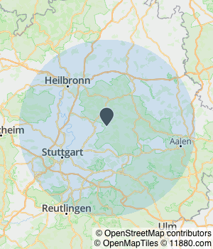 Kartendarstellung des Servicegebiets von Strohmaier Reisen