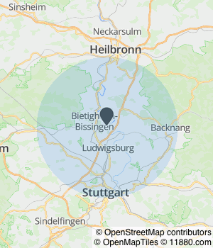 Kartendarstellung des Servicegebiets von Rund ums Haus Dienstleistungen