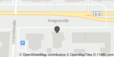 Auf Stadtplan Karlsruhe, Baden anzeigen