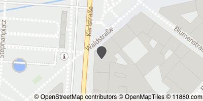 Auf Stadtplan Karlsruhe, Baden anzeigen