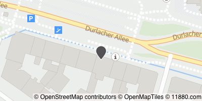Auf Stadtplan Karlsruhe, Baden anzeigen