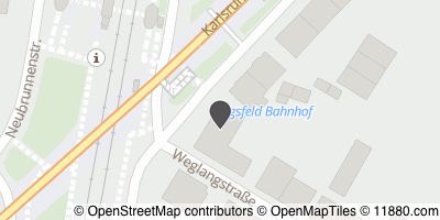 Auf Stadtplan Karlsruhe, Baden anzeigen