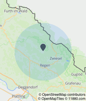 Kartendarstellung des Servicegebiets von IHR Immobilien