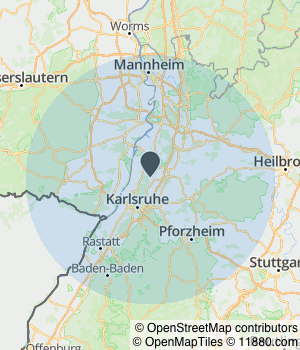 Kartendarstellung des Servicegebiets von StAr Umzüge