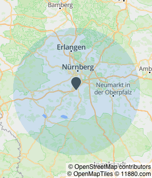 Servicegebiet von Valeri Wakengut Dachdeckerei Kartendarstellung des Servicegebiets von Valeri Wakengut Dachdeckerei