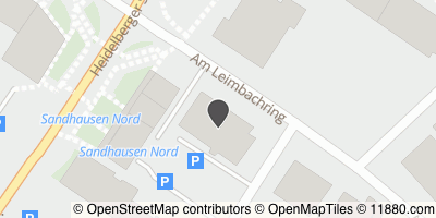 Auf Stadtplan Sandhausen, Baden anzeigen