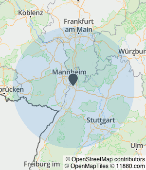 Kartendarstellung des Servicegebiets von BU-Energie GmbH