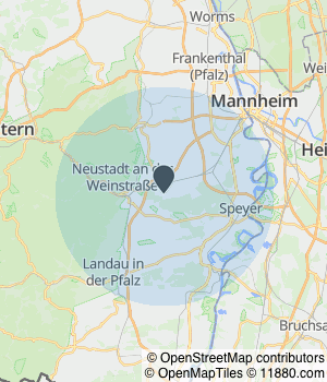 Kartendarstellung des Servicegebiets von Renate Stockrahm Steuerberaterin