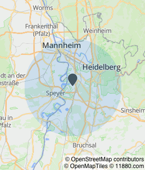 Kartendarstellung des Servicegebiets von Stiegler Immobilien