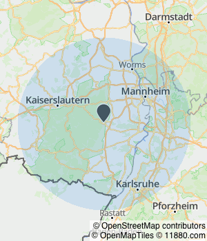 Kartendarstellung des Servicegebiets von RAISCH IMMOBILIEN e.K., Iris Schröder-Kemper