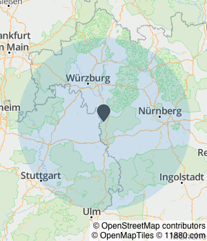 Servicegebiet von Transporter ToGo Kartendarstellung des Servicegebiets von Transporter ToGo