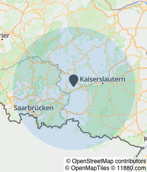 Kartendarstellung des Servicegebiets von Waldemar Schill & Michael Hoffmann GbR