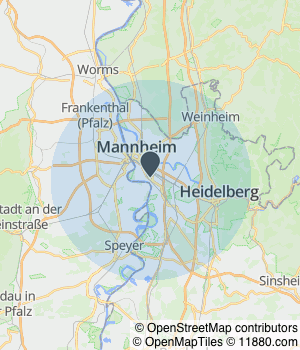 Kartendarstellung des Servicegebiets von Marenzo Media E.k
