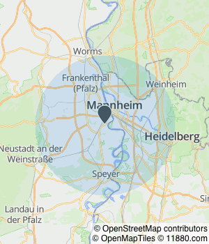 Kartendarstellung des Servicegebiets von LUWE GmbH