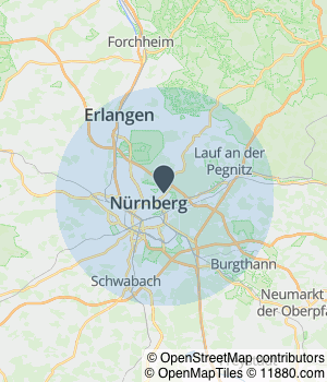 Kartendarstellung des Servicegebiets von Jörg Schülein