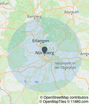 Kartendarstellung des Servicegebiets von Alltags.Liebelei