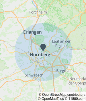 Kartendarstellung des Servicegebiets von GK Haustechnik GmbH