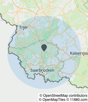 Servicegebiet von HausTech König GmbH Kartendarstellung des Servicegebiets von HausTech König GmbH