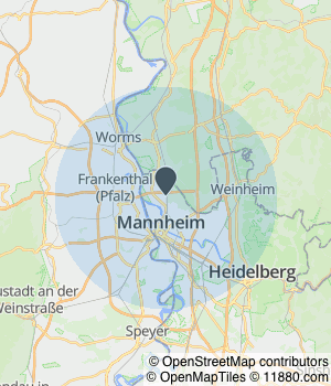 Kartendarstellung des Servicegebiets von TEPPICHO- Teppichreinigung & Teppichreparatur