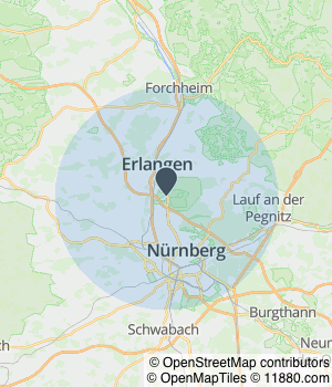 Servicegebiet von GrünWerk Garten und Landschaftsbau Schwemmer Kartendarstellung des Servicegebiets von GrünWerk Garten und Landschaftsbau Schwemmer