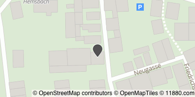 Auf Stadtplan Hemsbach, Bergstraße anzeigen