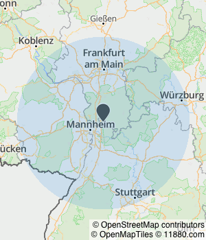 Kartendarstellung des Servicegebiets von designboden-estrich