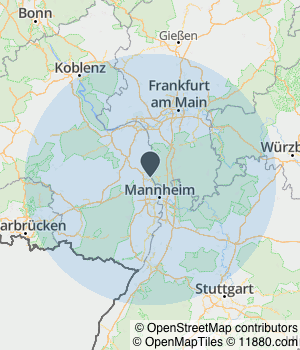 Kartendarstellung des Servicegebiets von Spindler