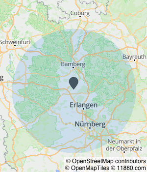 Kartendarstellung des Servicegebiets von Bernd Hofhans