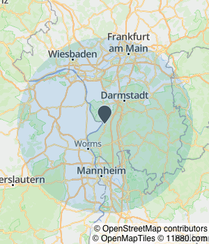 Kartendarstellung des Servicegebiets von GMS Glanz Meister Service