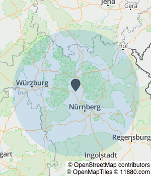 Kartendarstellung des Servicegebiets von AME Michalak