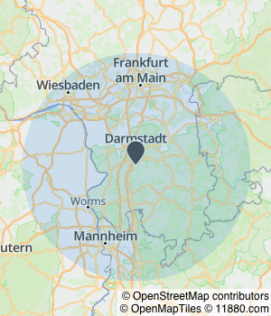 Kartendarstellung des Servicegebiets von Nazari SHK