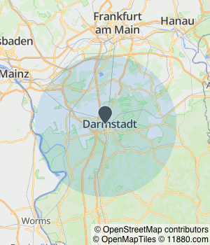 Kartendarstellung des Servicegebiets von Pflegeteam Vertraut Daheim