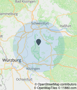 Kartendarstellung des Servicegebiets von M+F Neulinger GbR