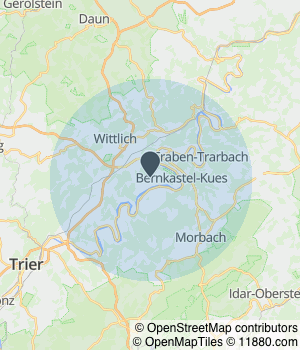 Kartendarstellung des Servicegebiets von Brennholz Bollig