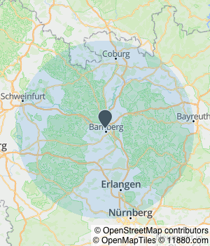 Kartendarstellung des Servicegebiets von Stefan Dauer Taxi und Mietwagen Service