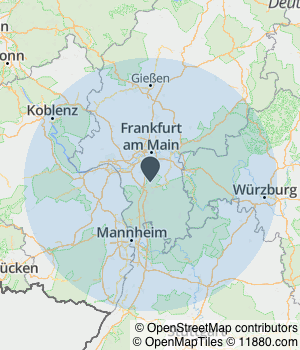 Kartendarstellung des Servicegebiets von Gant-Move