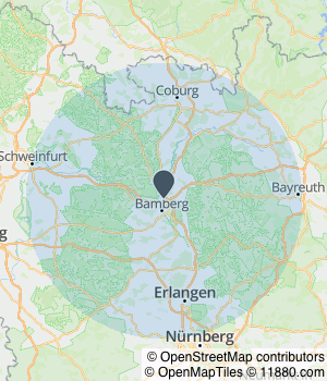 Kartendarstellung des Servicegebiets von iRepairStore