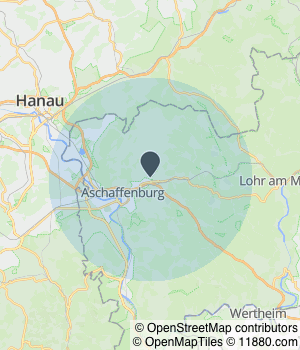 Kartendarstellung des Servicegebiets von Naturdachwelten GmbH