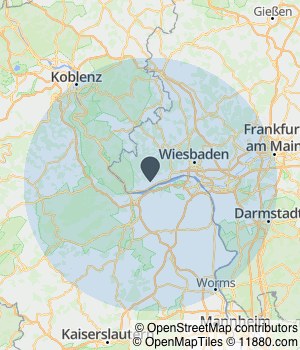 Kartendarstellung des Servicegebiets von Bergknecht
