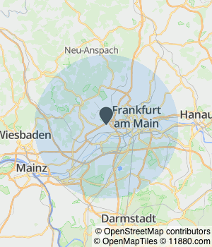 Kartendarstellung des Servicegebiets von Pflegedienst Team Reinert GmbH