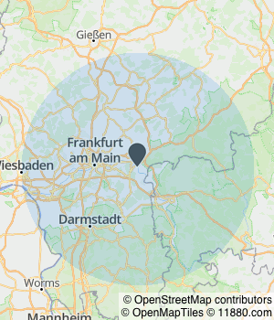 Kartendarstellung des Servicegebiets von Pfragner Containerdienst