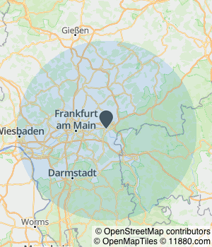 Kartendarstellung des Servicegebiets von Praedium Hausverwaltung