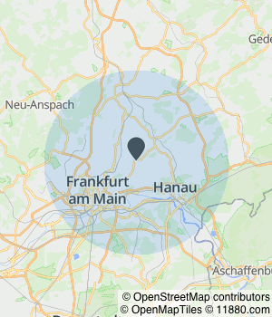 Kartendarstellung des Servicegebiets von Hausverwaltungen Susanne Will