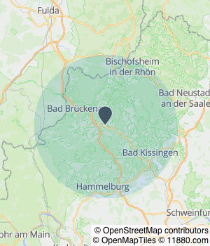 Kartendarstellung des Servicegebiets von Fabian Koch Dienstleistungen