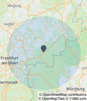 Kartendarstellung des Servicegebiets von Landgasthof Zur Quelle