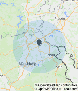 Kartendarstellung des Servicegebiets von Zahnarztpraxis Jana Arndt