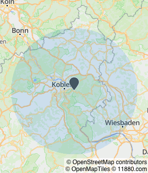 Kartendarstellung des Servicegebiets von Elektrotechnik Karagöz