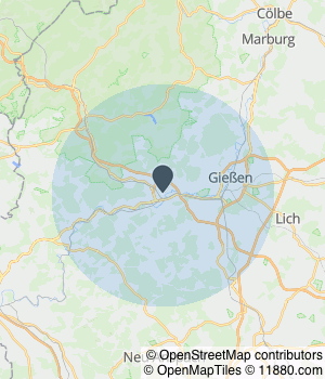 Kartendarstellung des Servicegebiets von TotalClean Services